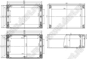 Case 11-62 корпус пластиковый влагозащищенный 240x160x90 мм; пластик ABS;