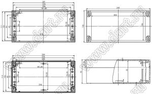 Case 11-58 корпус пластиковый влагозащищенный 200x120x90 мм