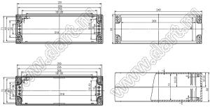 Case 11-52 корпус пластиковый влагозащищенный 240x80x80 мм