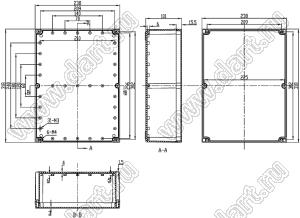 Case 11-27 корпус пластиковый влагозащищенный 318x238x101 мм