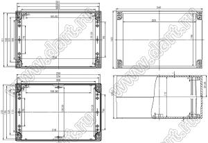 Case 11-63 корпус пластиковый влагозащищенный 240x160x120 мм