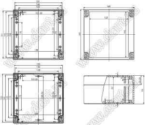 Case 11-60 корпус пластиковый влагозащищенный 160x160x90 мм