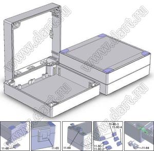 Case 11-59 корпус пластиковый влагозащищенный 160x160x60 мм; пластик ABS