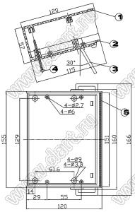 Case 15-21 бокс пластиковый 155x120x57 мм