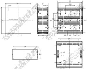 Case 15-13 бокс пластиковый 158x154x64 мм