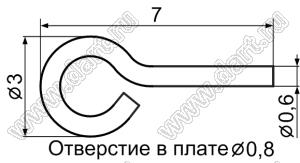 TEST-12 контакт контрольный; латунь луженая