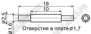 TEST-23 контакт контрольный; латунь луженая