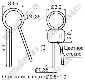 TEST-1(Y) контакт контрольный; PBT (полибутилентерефталат); желтый; бронза фосфористая золоченая