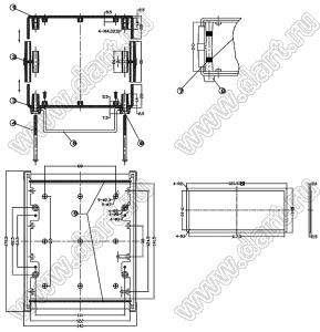 Case 15-11 (B13) бокс пластиковый 172.2x140x60 мм