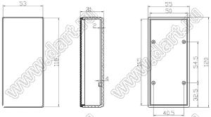 Case 20-23 коробка электрическая соединительная 59x35x15 мм