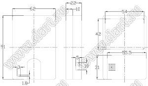 Case 21-14D корпус переносной 91x62x22 мм