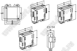 Case 23-55 корпус на DIN-рейку 66x62x18 мм