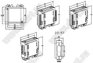 Case 23-57 корпус на DIN-рейку 66x62x28 мм