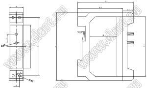 Case 23-66A корпус на DIN-рейку 87.5x59x158 мм