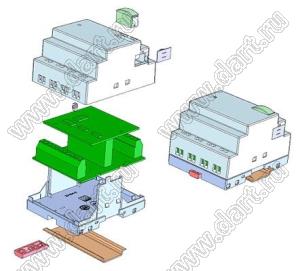 Case 23-104 корпус на DIN-рейку 90x71.5x57.2 мм