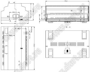 Case 23-80 корпус на DIN-рейку 143.5x90x56.5 мм