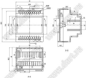 Case 23-83 корпус на DIN-рейку 72x87.5x62.2 мм; пластик ABS