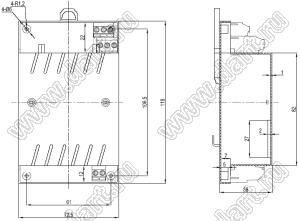 Case 23-10 корпус на DIN-рейку 72.5x118x38 мм