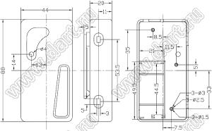 Case 21-10D корпус переносной 88x44x20 мм