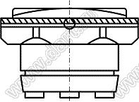 KCD1-108-101O11BBA переключатель клавишный ON-OFF; 23,4x23,4мм; 6A 250VAC/10A 125VAC; толкатель черный/корпус черный; без подсветки;  маркировка "O I"; терминалы 4,8x0,8мм