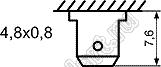 KCD1-B5-101N11RB переключатель клавишный ON-OFF; 21,0х15,0мм; 6A 250VAC/10A 125VAC; толкатель красный/корпус черный; с подсветкой;  маркировка "O I"; терминалы 4,8x0,8мм