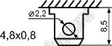 KCD1-B4-104O82DBB переключатель клавишный (ON)-OFF; 21,0х15,0мм; 6A 250VAC/10A 125VAC; толкатель черный/корпус черный; без подсветки;  маркировка - нет; терминалы 4,8x0,8мм