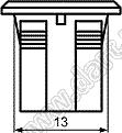 KCD6-B-101O11BBB переключатель клавишный ON-OFF; 31,5х16,7мм; 6A/250VAC/10A 125VAC; толкатель красный/корпус черный; без подсветки;  маркировка "O I"; терминалы 6,3x0,8мм