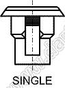 KCD13-A-101N81YB переключатель клавишный ON-OFF; 41,6х25,6мм; 3A 250VAC/6A 125VAC; толкатель желтый/корпус черный; с подсветкой;  маркировка "O I"; терминалы прямоймм