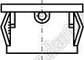 KCD1-B4-101O15CBBL (LEFT) переключатель клавишный ON-OFF; 21,0х15,0мм; 6A 250VAC/10A 125VAC; толкатель черный/корпус черный; без подсветки;  маркировка "O I"; терминалы PC угловые