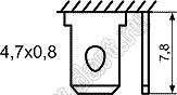 KCD13-A-101N81YB переключатель клавишный ON-OFF; 41,6х25,6мм; 3A 250VAC/6A 125VAC; толкатель желтый/корпус черный; с подсветкой;  маркировка "O I"; терминалы прямоймм