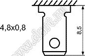 KCD1-106-103O11BB переключатель клавишный ON-OFF; D=23,0мм; 6A 250VAC/10A 125VAC; толкатель черный/корпус черный; без подсветки;  маркировка "O I"; терминалы 4,8x0,8мм