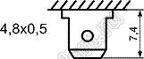 KCD1-B3Z-101O33BB переключатель клавишный ON-OFF; 21,0х15,0мм; 6A 250VAC/10A 125VAC; толкатель черный/корпус черный; без подсветки;  маркировка "O I"; терминалы 4,8x0,8мм