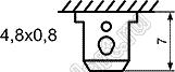 KCD1-B2-101O11BBA (R19A-12BBBT) переключатель клавишный ON-OFF; 21,0х15,0мм; 6A 250VAC/10A 125VAC; толкатель черный/корпус черный; без подсветки;  маркировка "O I"; терминалы 4,8x0,8мм