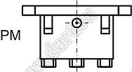 KCD1-PM-101O12BBA переключатель клавишный ON-OFF; 33,6х16,0мм; 6A 250VAC/10A 125VAC; толкатель черный/корпус черный; без подсветки;  маркировка "O I"; терминалы 4,8x0,8мм