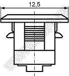 KCD11-B-101O84BB переключатель клавишный ON-OFF; 17,0х12,5мм; 3A 250VAC/6A 125VAC; толкатель черный/корпус черный; без подсветки;  маркировка - нет; терминалы PC угловые