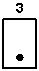KCD1-109-101O31NW переключатель клавишный ON-OFF; 20,6x15,0мм; 2/8A 250V AC; толкатель коричневый/корпус белый; без подсветки;  маркировка - точка; терминалы 4,8x0,8мм