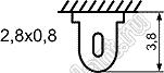 KCD1-B1-101O31BB переключатель клавишный ON-OFF; 21,0х14,8мм; 6A 250VAC/10A 125VAC; толкатель черный/корпус черный; без подсветки;  маркировка - точка; терминалы 2,8x0,8мм