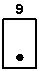 KCD1-118-101O92EBB переключатель клавишный ON-OFF; 20,2x14,5мм; 1.5A 250VAC; толкатель черный/корпус черный; без подсветки;  маркировка - точка; терминалы 4,8x0,6мм