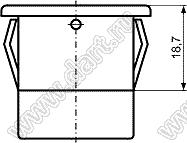 KCD2-B2-201N84CRB переключатель клавишный ON-OFF; 33,6х17,3мм; 15A/30A 250VAC; толкатель красный/корпус черный; с подсветкой;  маркировка - нет; терминалы 4,8x0,8мм