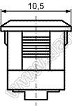 KCD11-A-101O13BB переключатель клавишный ON-OFF; 15,0х10,5мм; 3A 250VAC/6A 125VAC; толкатель черный/корпус черный; без подсветки;  маркировка "O I"; терминалы PC прямые