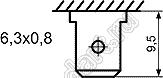 KCD6-D-101O12BRB переключатель клавишный ON-OFF; 31,5х16,7мм; 6A/250VAC/10A 125VAC; толкатель красный/корпус черный; без подсветки;  маркировка "O I"; терминалы 6,3x0,8мм