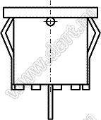 KCD1-110-101O11RBA переключатель клавишный ON-OFF; 21,0x9,5мм; 6A 250V AC; толкатель красный/корпус черный; без подсветки;  маркировка "O I"; терминалы 4,8x0,8мм