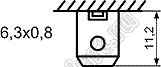 KCD4-C1-201N11CRB переключатель клавишный ON-OFF; 32,8х25,0мм; 15A/30A 250VAC; толкатель красный/корпус черный; с подсветкой;  маркировка "O I"; терминалы 6,3x0,8мм