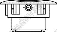 KCD1-106B-101O13GGA переключатель клавишный ON-OFF; 22,0x28,0мм; 6A 250VAC/10A 125VAC; толкатель серый/корпус серый; без подсветки;  маркировка "O I"; терминалы 4,8x0,8мм