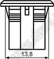 KCD6-A-101O11BRB переключатель клавишный ON-OFF; 31,5х16,7мм; 6A/250VAC/10A 125VAC; толкатель красный/корпус черный; без подсветки;  маркировка "O I"; терминалы 6,3x0,8мм