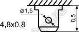 KCD1-B4-101O11CBB переключатель клавишный ON-OFF; 21,0х15,0мм; 6A 250VAC/10A 125VAC; толкатель черный/корпус черный; без подсветки;  маркировка "O I"; терминалы 4,8x0,8мм