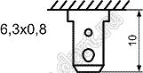 KCD3-1-101O11CRB переключатель клавишный ON-OFF; 30,5х13,5мм; 15A/30A 250VAC; толкатель красный/корпус черный; без подсветкой;  маркировка "O I"; терминалы 6,3x0,8мм