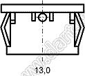 KCD1-B3Z-101O33BB переключатель клавишный ON-OFF; 21,0х15,0мм; 6A 250VAC/10A 125VAC; толкатель черный/корпус черный; без подсветки;  маркировка "O I"; терминалы 4,8x0,8мм