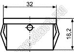 KCD3-A1-101N12ARB переключатель клавишный ON-OFF; 31,0х13,5мм; 15A/30A 250VAC; толкатель красный/корпус черный; с подсветкой;  маркировка "O I"; терминалы 4,8x0,8мм