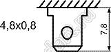 KCD2-B-101NB1CRB переключатель клавишный ON-OFF; 32,8х16,5мм; 15A/30A 250VAC; толкатель красный/корпус черный; с подсветкой;  маркировка "OFF RESET"; терминалы 4,8x0,8мм